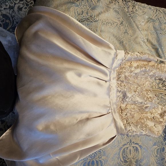 High low satin, lace prom dress size M - Picture 5 of 5